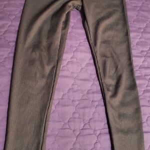 H&M Girls Black Ribbed Leggings